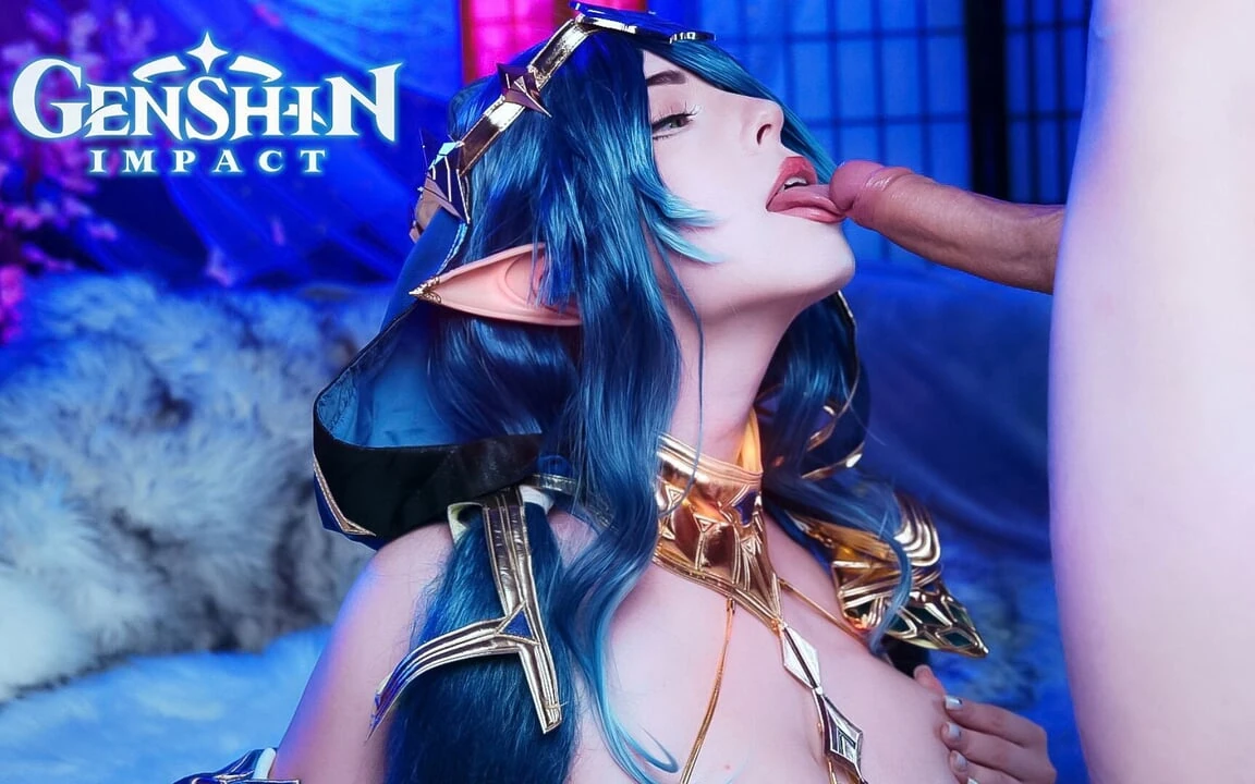 Genshin Impact. Layla Swallows a Big Cock Down Her Throat – Mollyredwolf