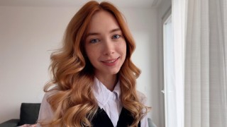 The secretary wished a pay elevate however received cum on her pussy as an alternative – Loly Nebel