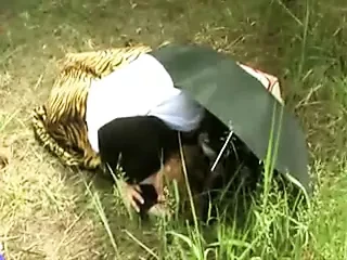 Group sex of women and men of all ages outdoors.