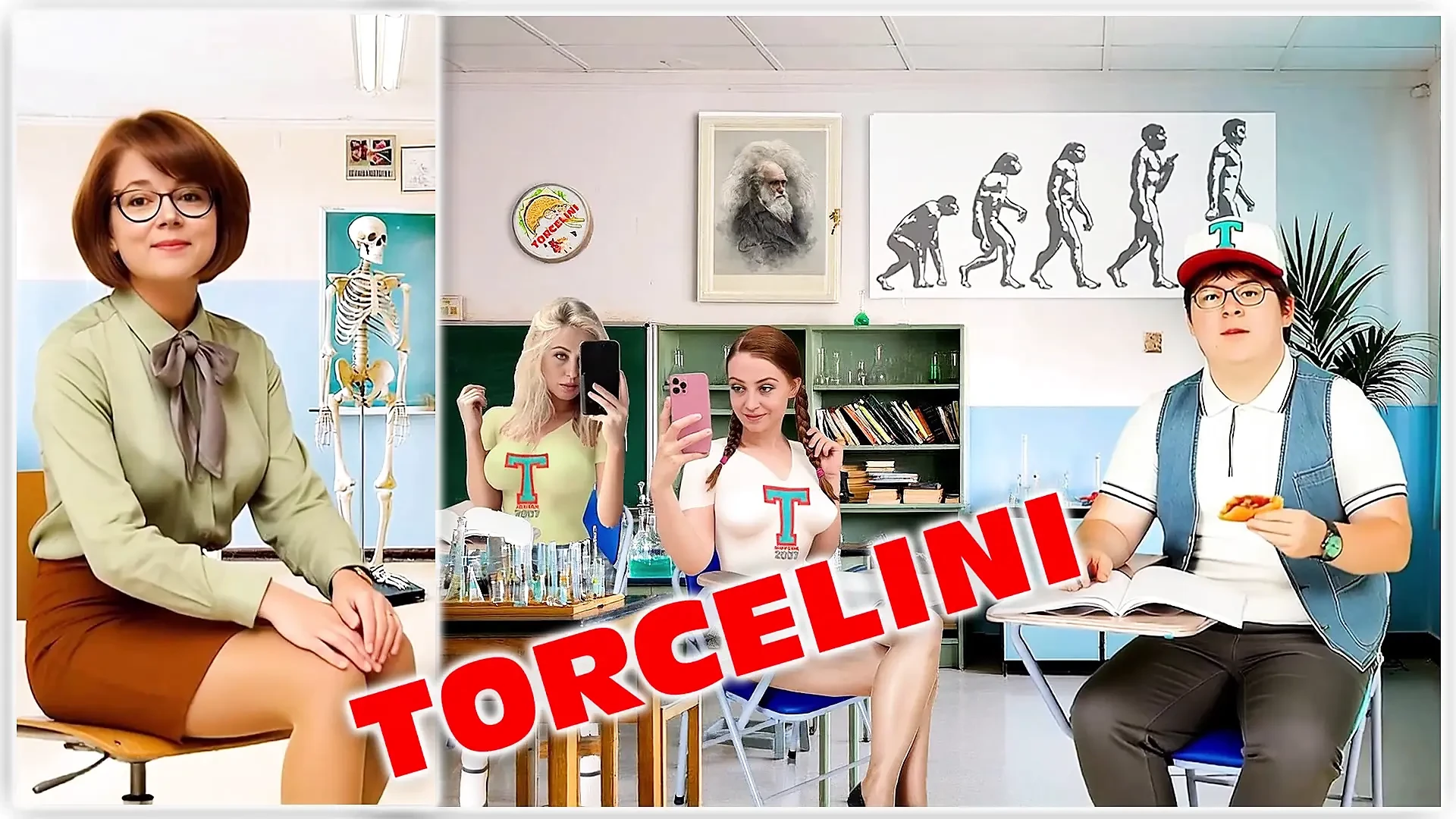 TORCELINI. School. Biology lesson 7. Teacher Wixter. SFW
