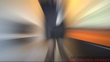 my private secretary in transparent skirt and nylons gets two cumshots in her pantyhose