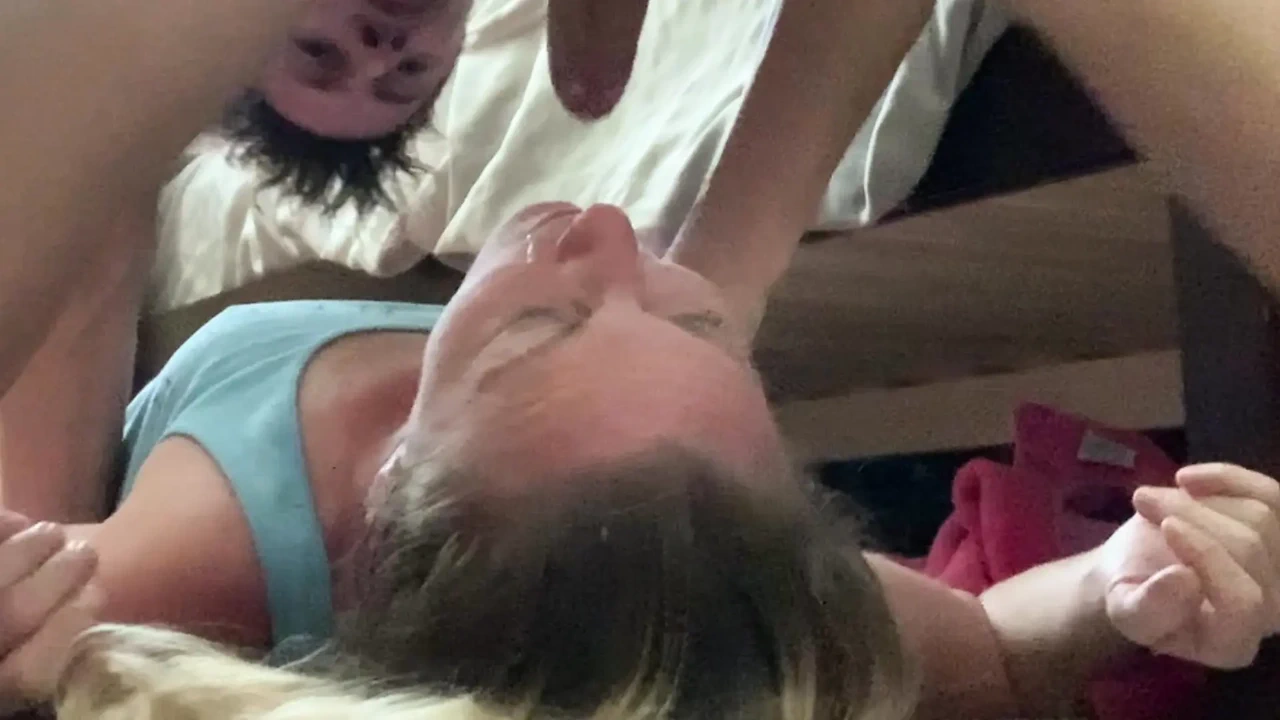 Balls Deep gagging as he shoots a huge cum load down her throat