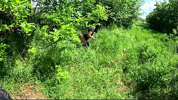 Outdoor Deepthroat, Rough Facefucking and Cum All Over My Downjacket