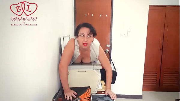 The silly secretary wondered why the scanner was scanning everything. The fool tried to scan her hand, two hands, boobs. ELDARIO 1