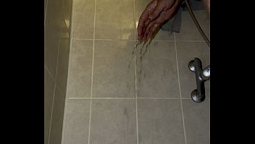 I’m taking a shower with a chastity belt on my penis!