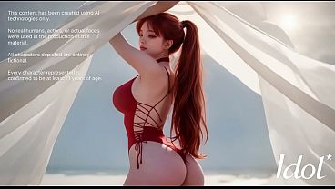 Fucked a Korean stranger right in the middle of the beach and cummed in her [AI]