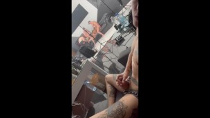 I lie smoking and watch my girlfriend get fucked very exhausting