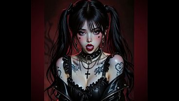 Lily – Slutty Emo Goth [AI – Gen]