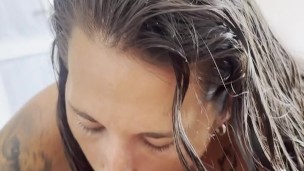 After Bathe Im So HORNY🥵 Sucking His FAT COCK So Arduous🤤