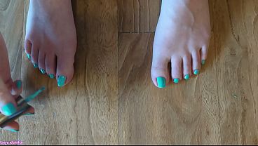 Sage Eldritch Painting Her Toenails Robins Egg Blue [SFW]