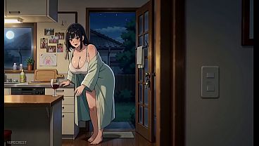 Teasing Striptease: MILF Fingers Wet Pussy to Squirting (Hentai)