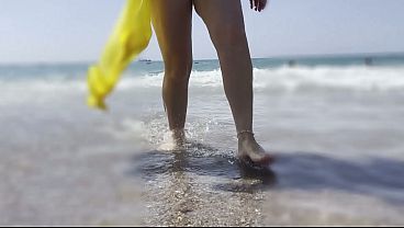 Second sex with a redhead mermaid and a lot of cum on her ass